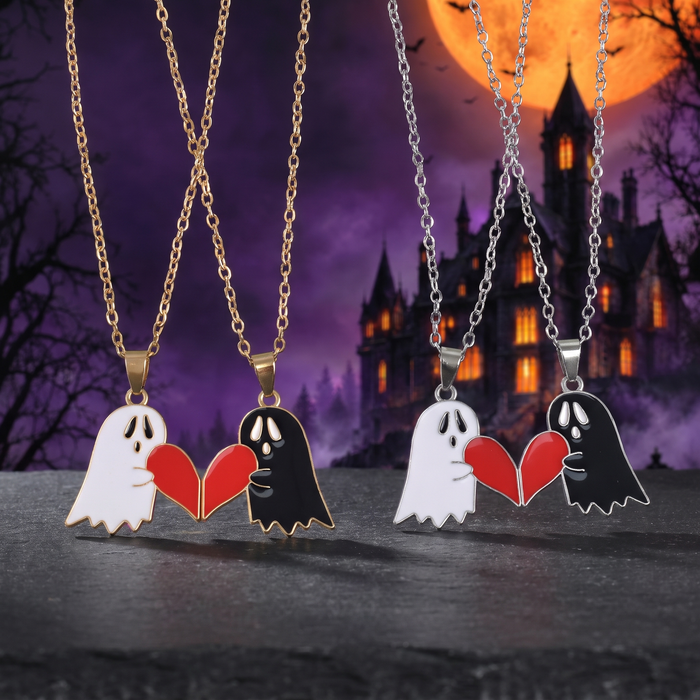 Halloween Cartoon Enamel Magnetic Necklace — Hallowicked hero (SUJEWNP00697)