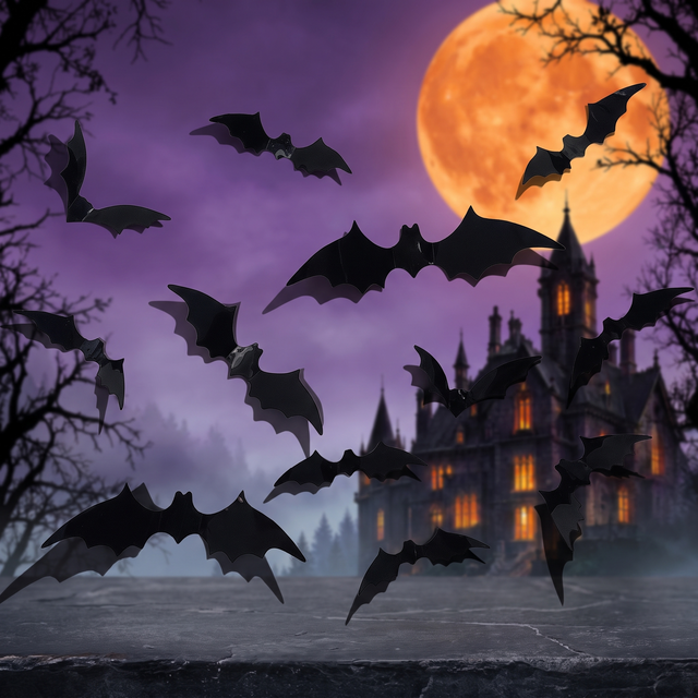 3D Halloween Bat Wall Stickers — Hallowicked hero (SUHODWD00042)