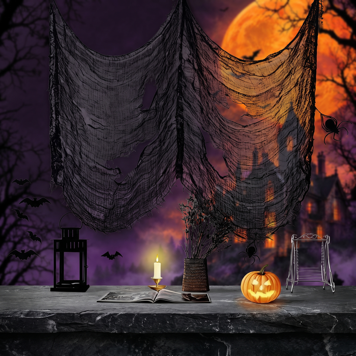 Halloween Spider Web Gauze Decoration — Hallowicked hero (SUFATFQ00003)