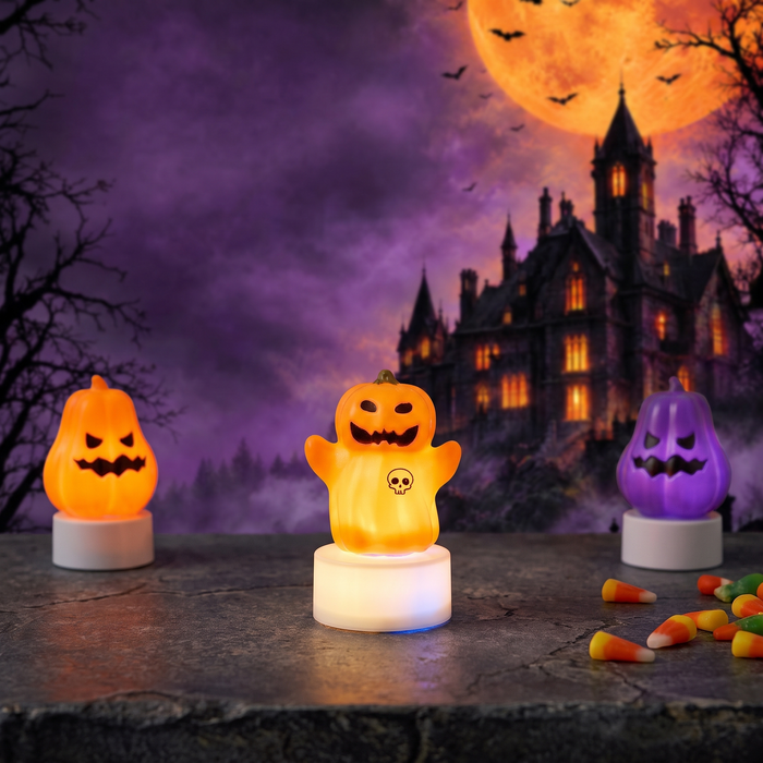 Halloween Electronic Pumpkin Ghost Light Decorations — Hallowicked hero (SUHODTV00122)