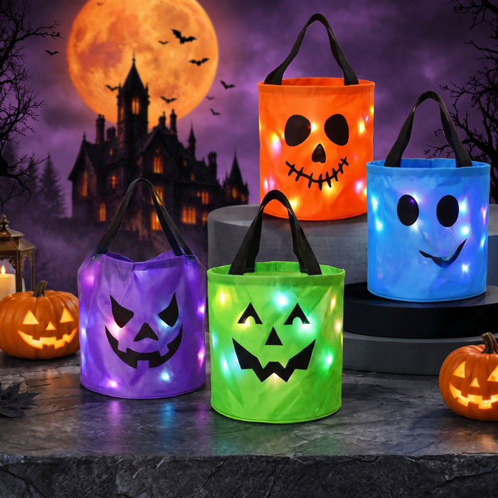 Reusable Halloween LED Candy Bucket with Light Strips — Hallowicked hero (SUOTHGT00673)