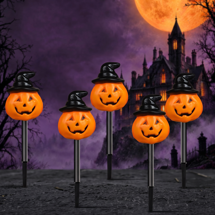 Halloween Solar Pumpkin Ground Lamp — Hallowicked hero (SUCAHCC00104)