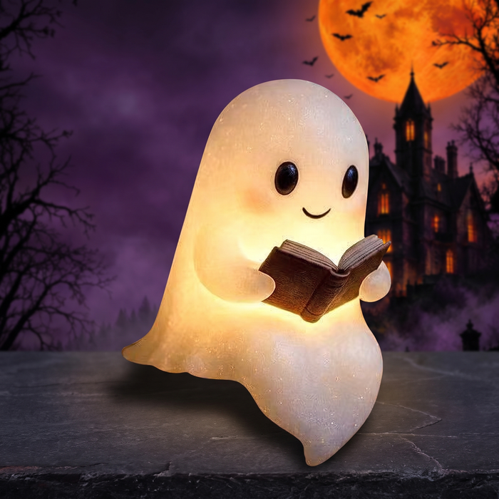 Halloween Ghost Reading Statue Resin Home Decoration Ornament — Hallowicked hero (SUHODTF00022)