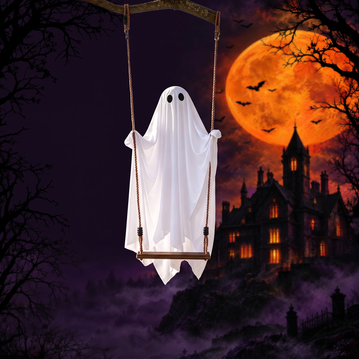 Glowing Halloween Ghost Swing Decoration — Hallowicked hero (SUACAOF00001)
