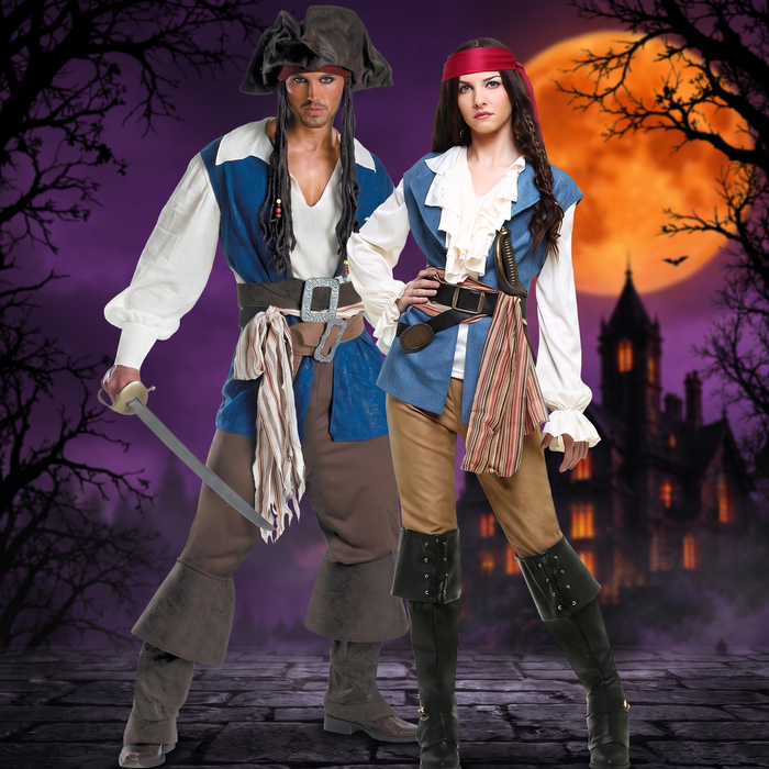 Halloween Pirate Costume for Adults Unisex — Hallowicked hero (SU00102838)