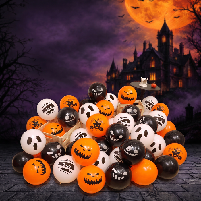 Halloween Latex Balloons Pumpkin Ghost Skull Party Decoration — Hallowicked hero (SU00038068)