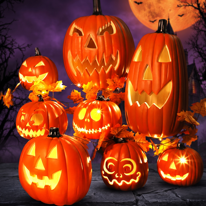 LED Halloween Pumpkin Decorations for Party Scene — Hallowicked hero (SU00028481)