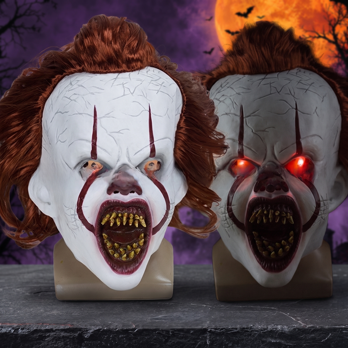 Latex Pennywise Halloween Horror Mask — Hallowicked hero (SU00029885)