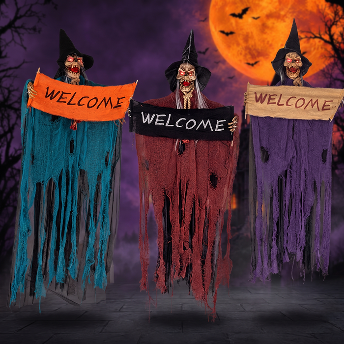 Halloween hanging ghost door hanging — Hallowicked hero (SU00021762)