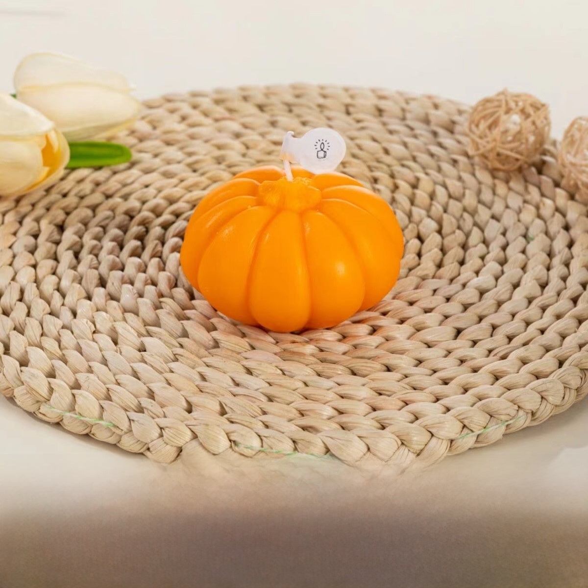 Halloween Pumpkin Face Candle