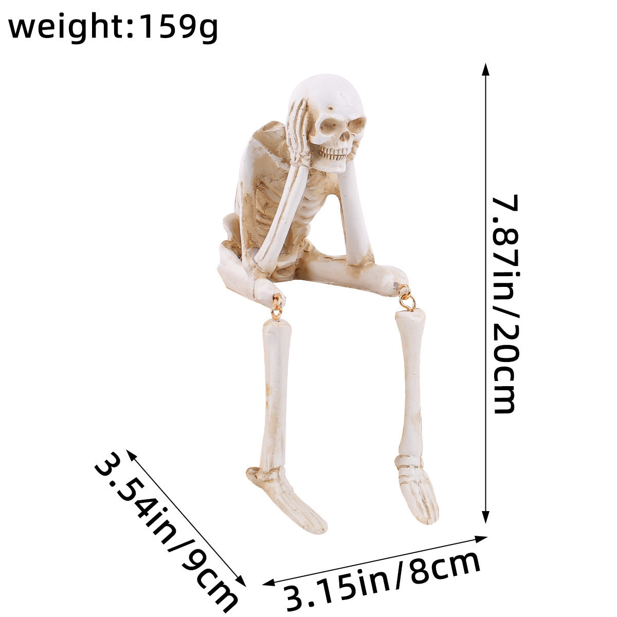 Halloween Skeleton Resin Decorations