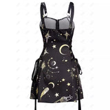 Halloween Print Backless Mini Dress - Polyester