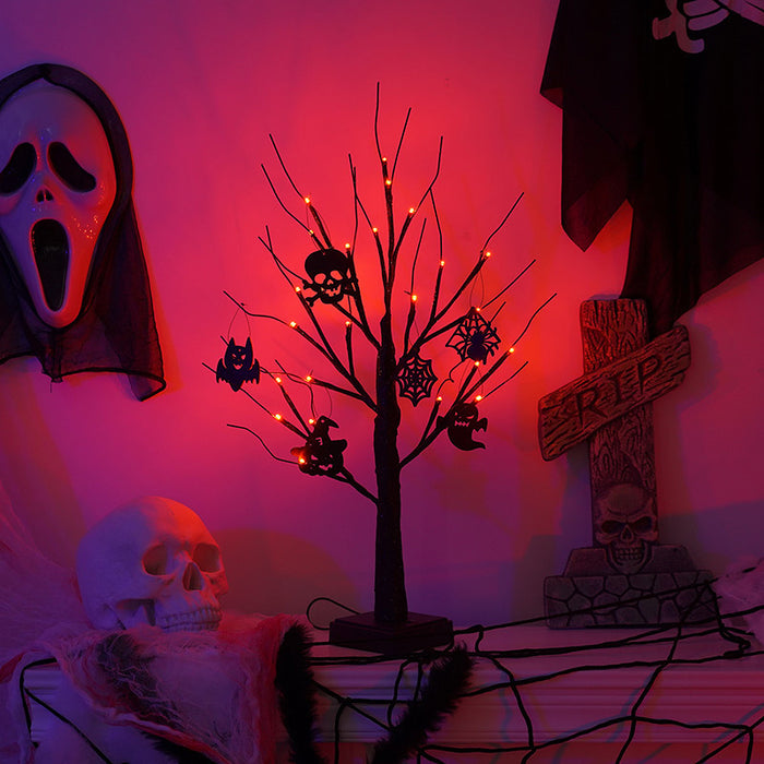 Halloween LED Tree Light - Purple and Orange