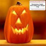 Halloween Light-Up Pumpkin Lantern - Plastic