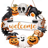 Halloween Wooden Door Sign