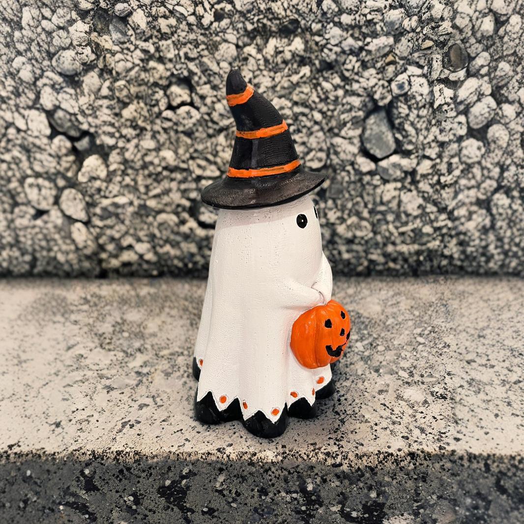 Halloween Ghost Pumpkin Resin Ornament