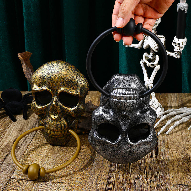 Halloween Pumpkin and Skull Doorbell with Lights and Sound - Plastic