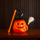 Halloween Portable Light-Up Pumpkin Lantern - Plastic