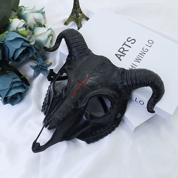 Halloween Full-Face Ram and Sheep Horror Mask - Plastic