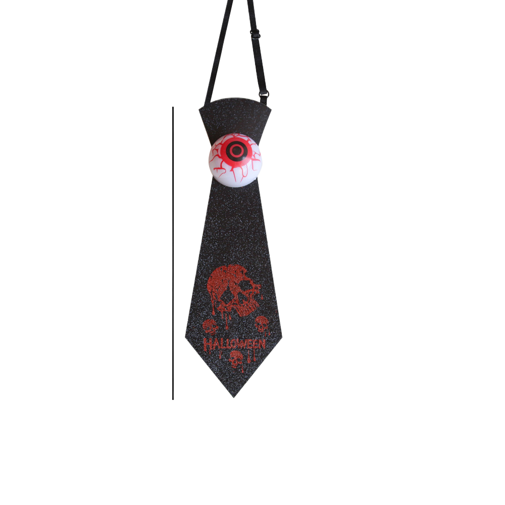 Halloween Light-Up Eyeball Tie - Non-woven fabric