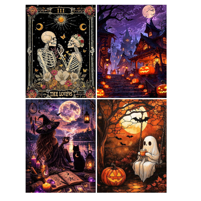 Halloween Diamond Painting Kit - 5D Round Drill Craft