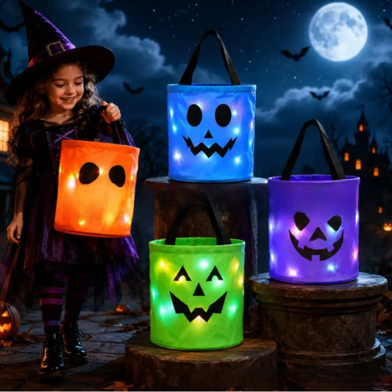 Halloween LED Light-Up Candy Bucket