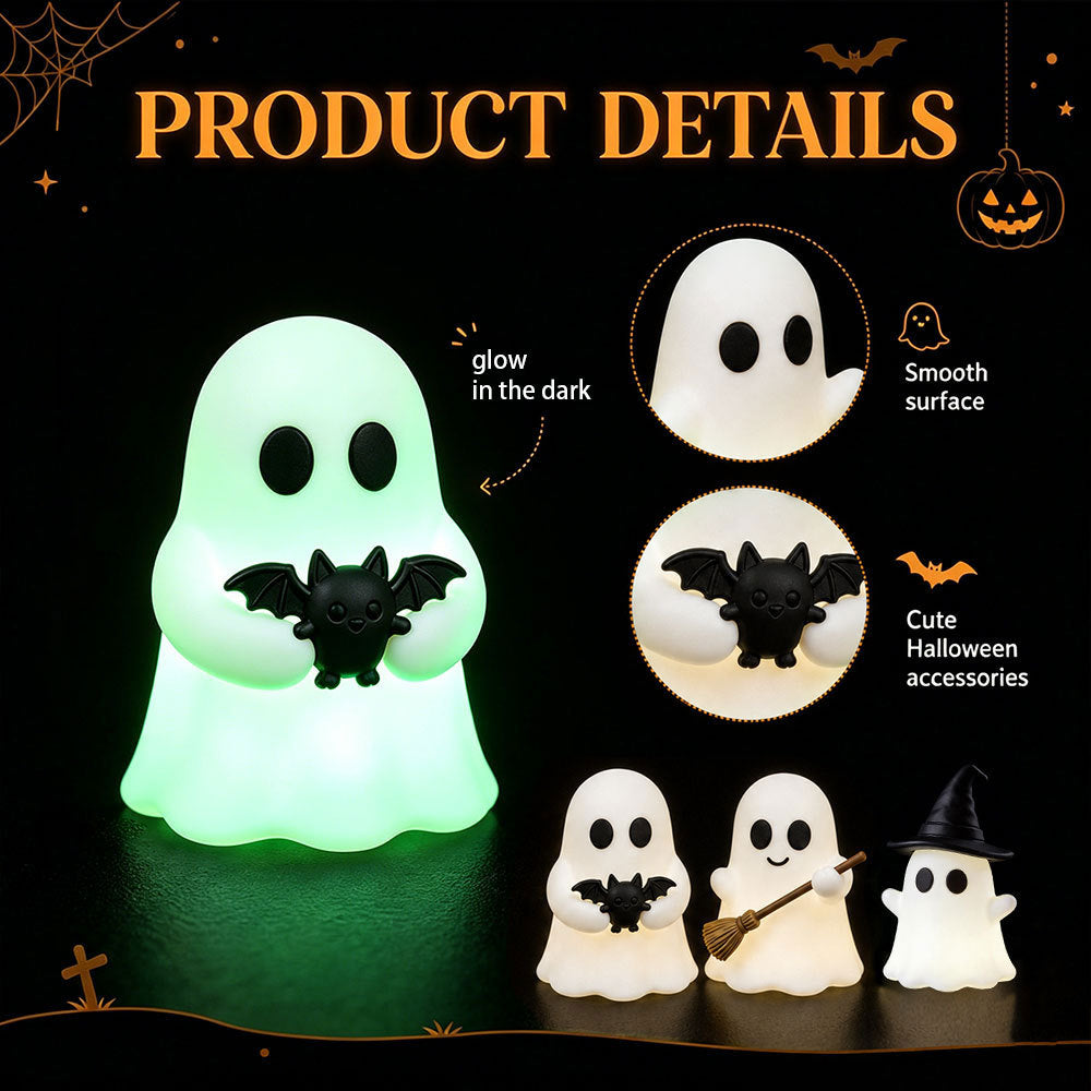 Glowing Halloween Ghost Desktop Ornament - PVC