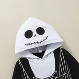 Baby Halloween Skeleton Hooded Jumpsuit