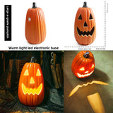 LED Halloween Pumpkin Lantern with Multiple Designs - Plastic