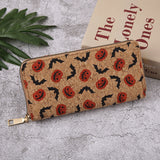 Halloween Pattern Zipper Wallet