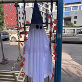 LED Illuminated Halloween Ghost Hanging Decoration - Fabric