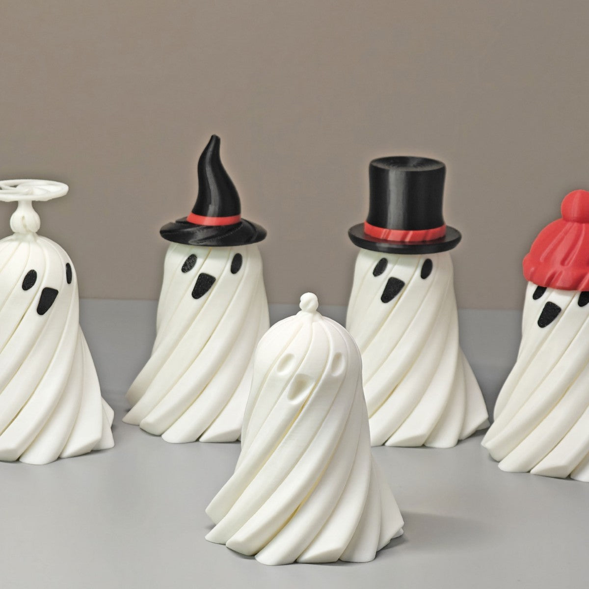 Halloween Ghost Pumpkin Wizard Tabletop Ornament - Resin