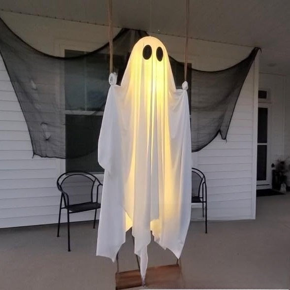 Halloween Glowing Swing Ghost Decoration