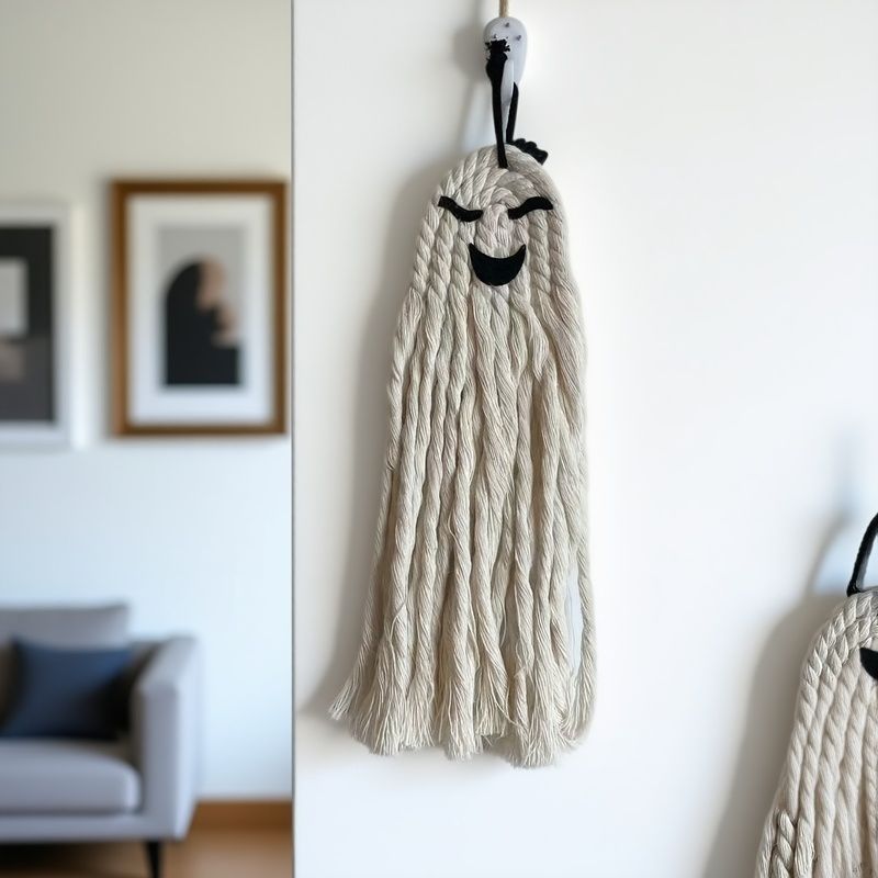 Halloween Cotton Rope Ghost Wall Hanging