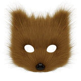 Halloween Plush Animal Cosplay Mask, Gloves and Tail Accessories
