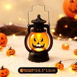 Halloween Pumpkin and Ghost Oil-Style Lantern - Plastic