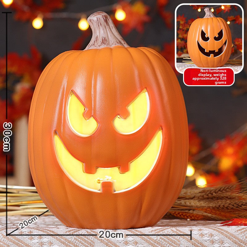 Halloween Light-Up Pumpkin Lantern - Plastic