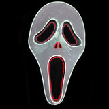 LED Glow Horror Scream Mask for Halloween - Plastic