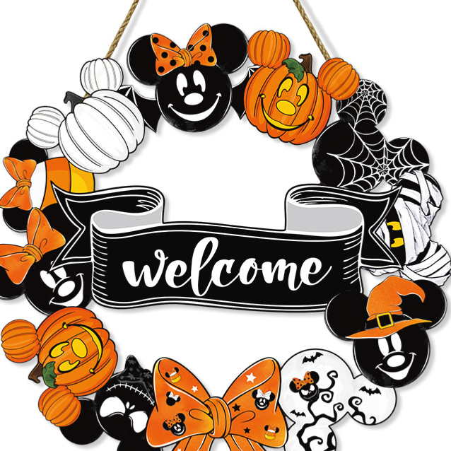 Halloween Wooden Door Sign