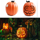 LED Halloween Pumpkin Lantern with Multiple Designs - Plastic