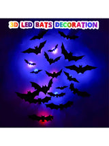 Halloween LED Glow Bat Wall Stickers