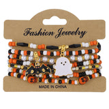 Halloween Pumpkin and Skull Bracelet