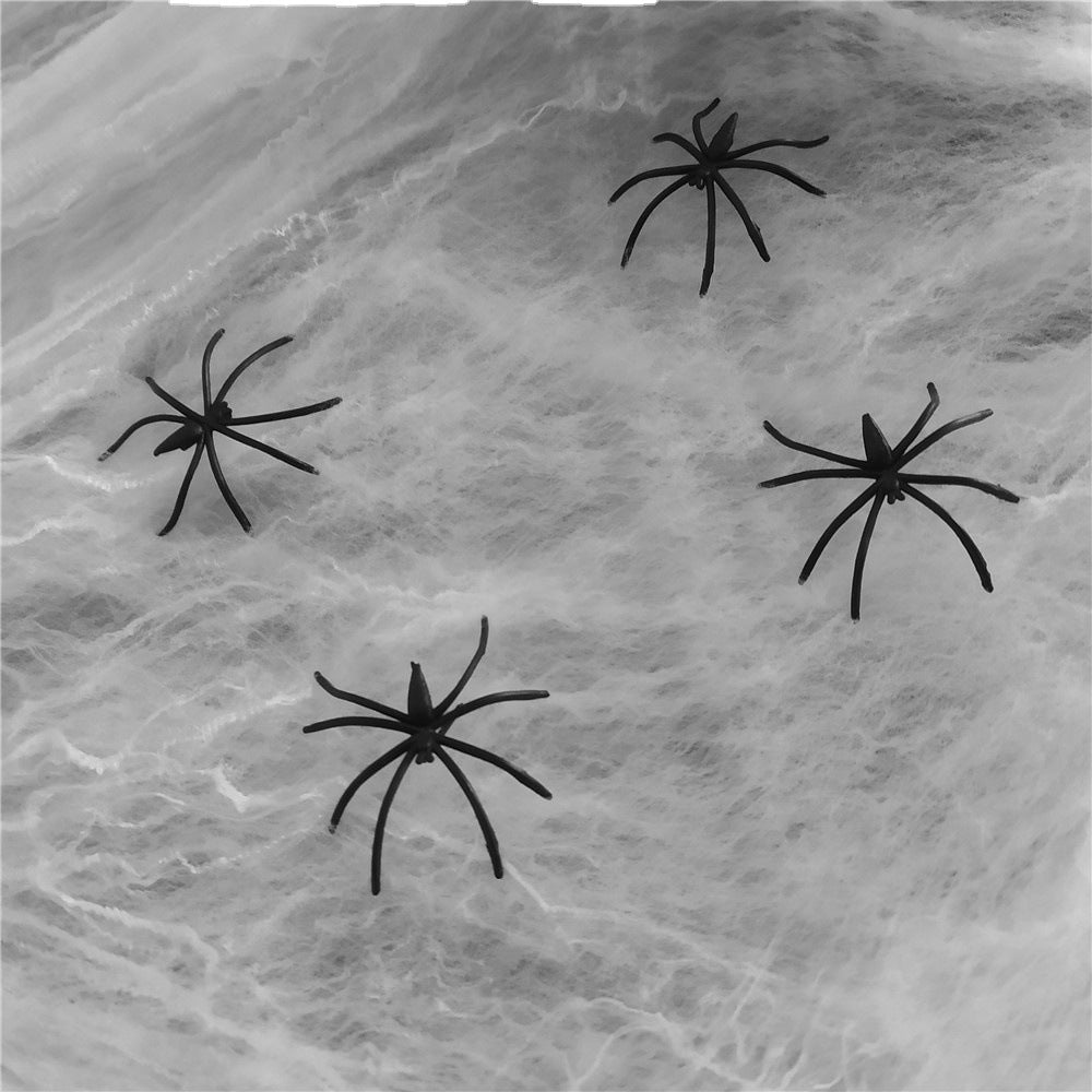 Halloween Light-Up Spider Web Decoration - Polyester