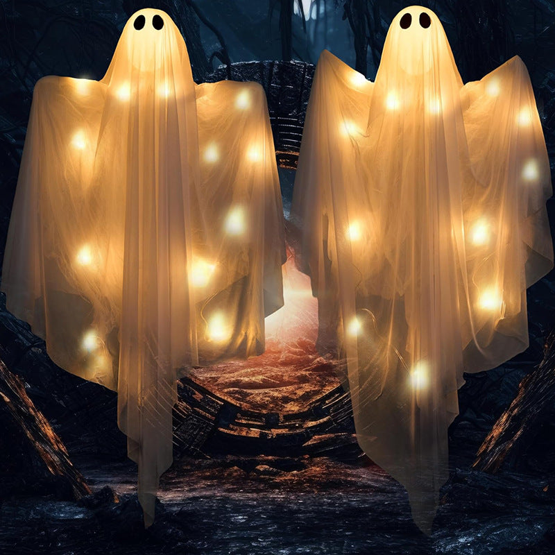 Halloween Ghost LED String Lights Outdoor Decorations - Plastic