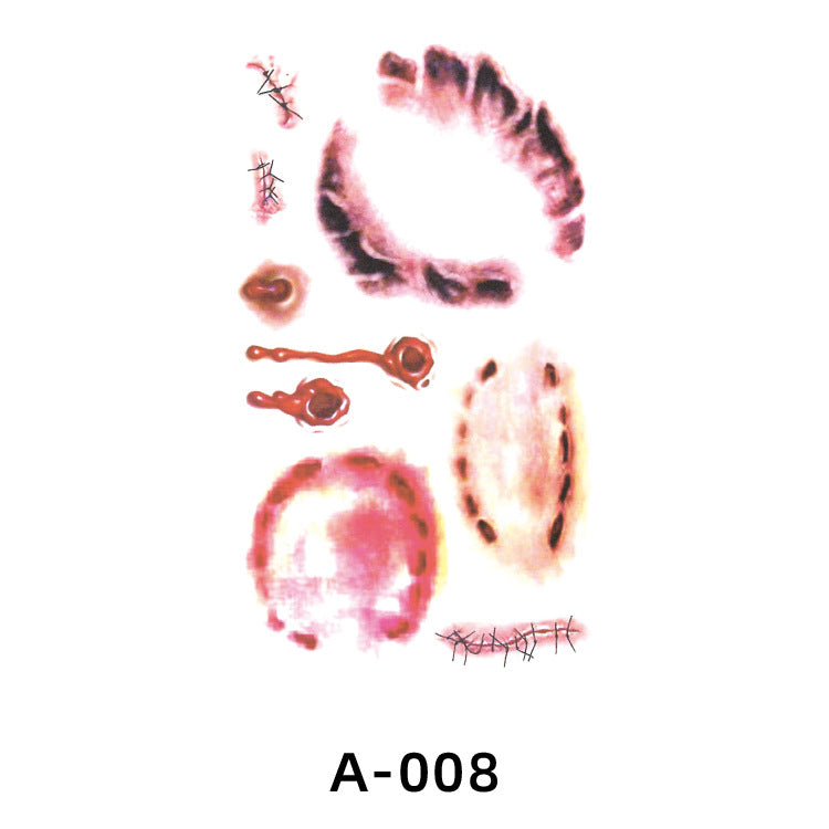 Halloween Fake Scar Tattoo Stickers