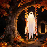 LED Illuminated Halloween Ghost Hanging Decoration - Fabric