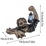 Halloween Resin Zombie Lantern with LED Light