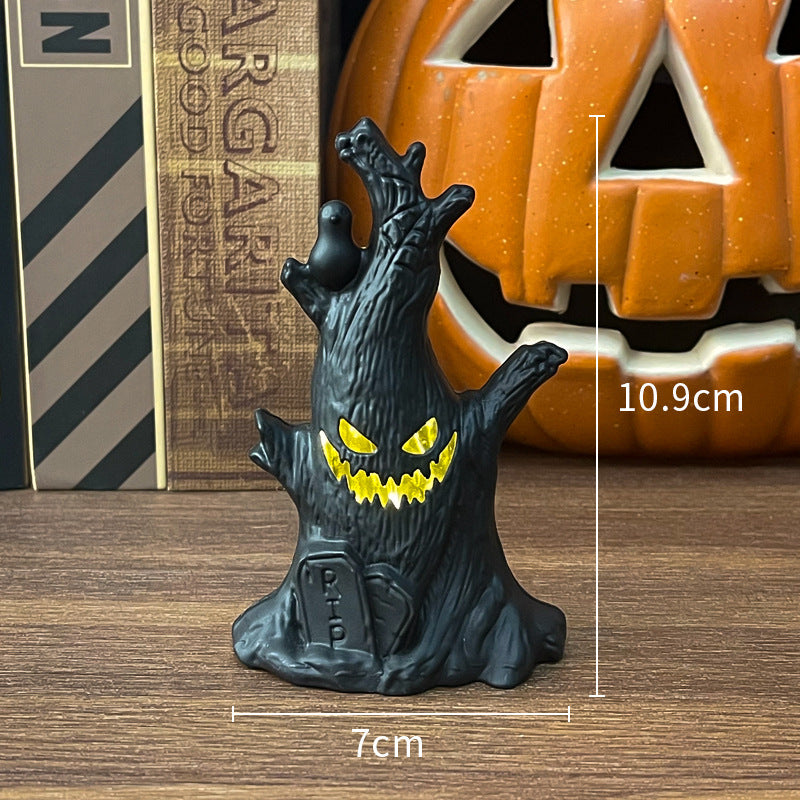 Halloween Ghost Tree Stump Night Light - Plastic