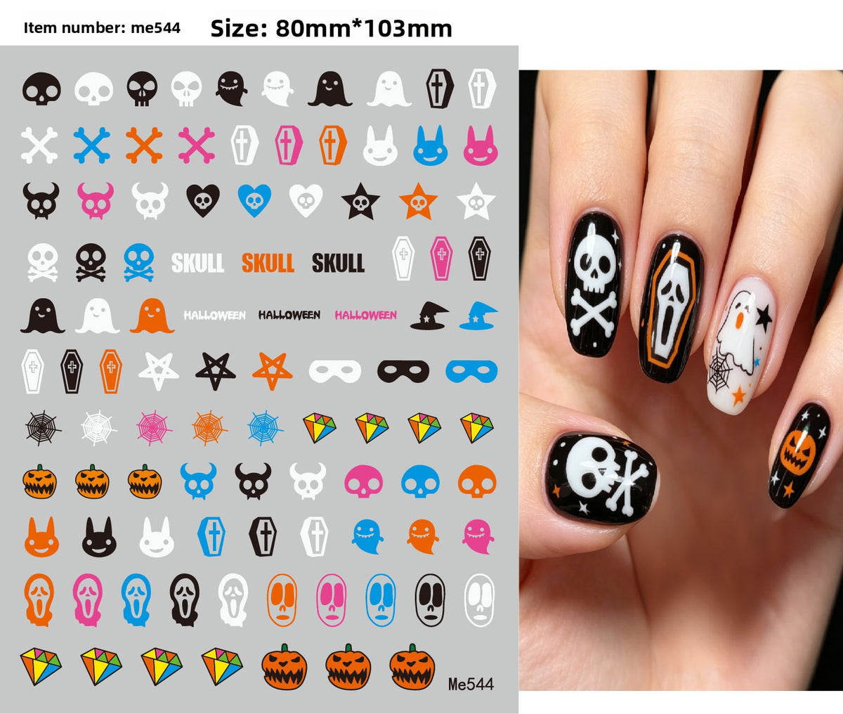 Halloween Nail Stickers - Vinyl