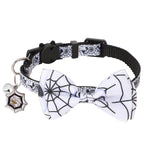 Adjustable Halloween Pet Collar with Bow and Bell